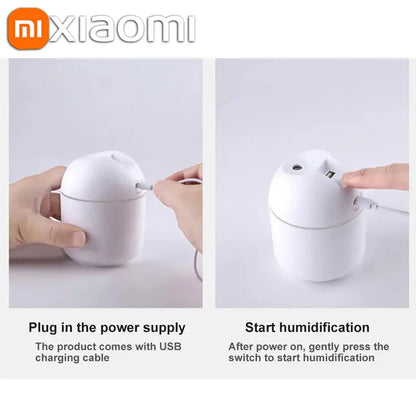 Xiaomi Portable Air Humidifier 250ML Essential Oil Diffuser 2 Modes Auto off with LED Light for Home Car Mist Maker Face Steamer