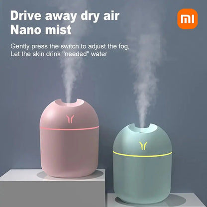 Xiaomi Portable Air Humidifier 250ML Essential Oil Diffuser 2 Modes Auto off with LED Light for Home Car Mist Maker Face Steamer